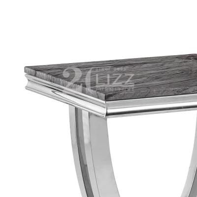 Best Selling High End Metal Home Furniture Living Room Coffee Table Rectangle Marble Top Side Table