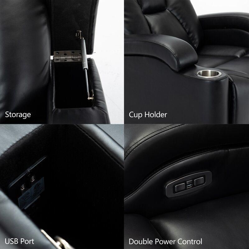 Jky Furniture High Adjustable Detachable Headrest Power Home Theater Recliner Chair with Customerized Functions