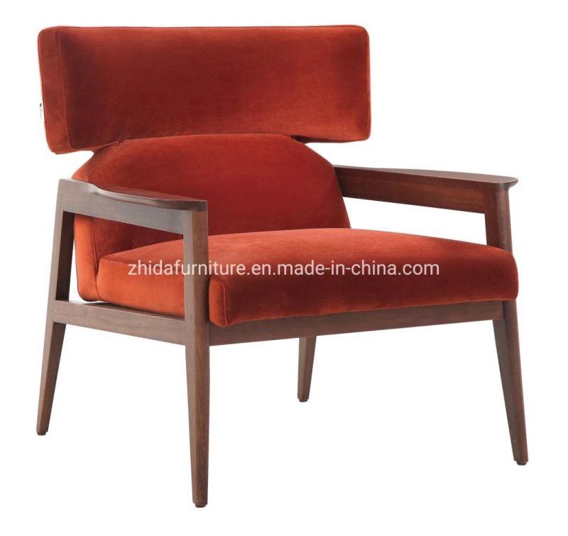 Solid Wood Frame Living Room Furniture Modern Reception Lobby Chair