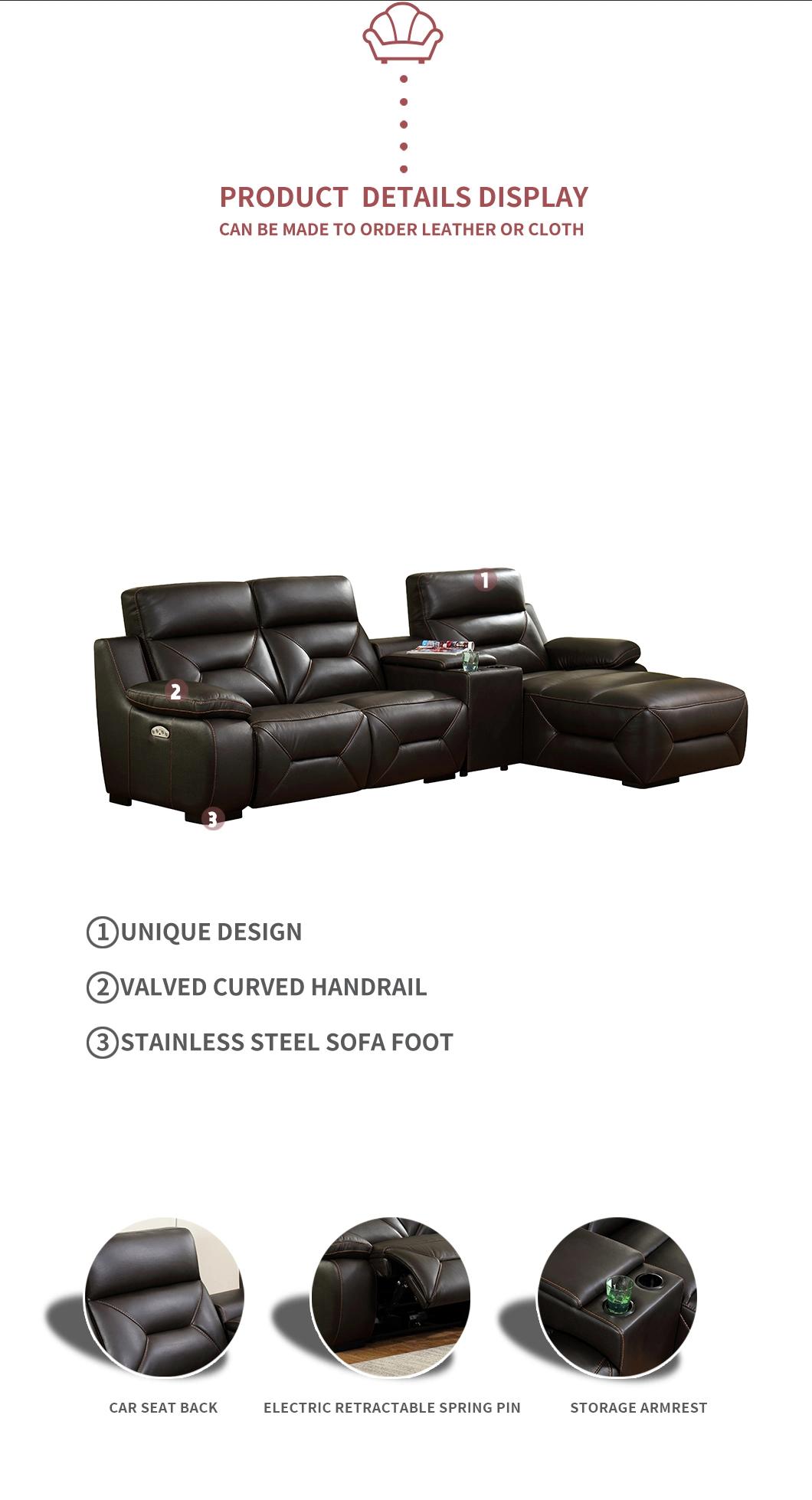 Hot Sale Living Room Functional Furniture Fabric Reclining Sofa