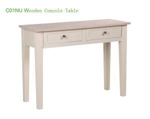 French 2 Drawer Console Table/Hall Tables/Solid Oak Console Table (C01NU)