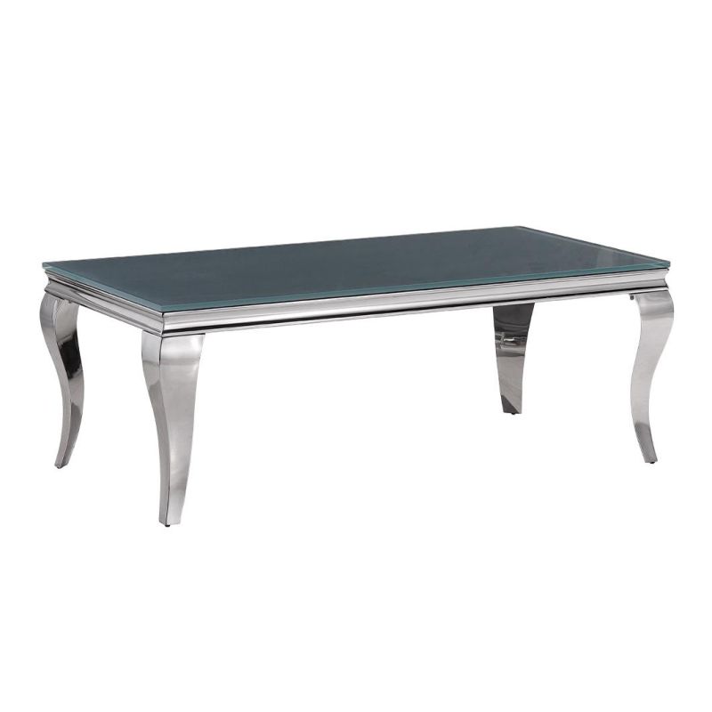 Luxury Design Coffee Tables Rectangle Shaped Modern Stainless Steel Center Table for Living Room Villa House Furniture