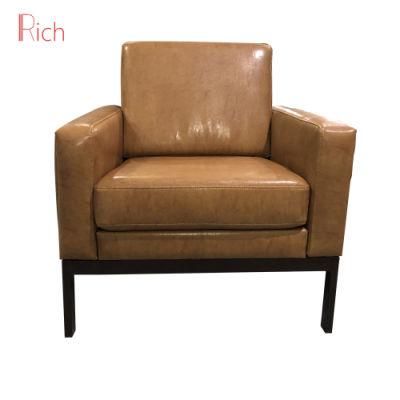 Living Room Furniture Retro Office Reception Loft Vintage Leather Sofa