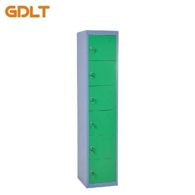 Gdlt Knock Down Structure Six Doors Steel Locker Metal Storage Locker Cabinet