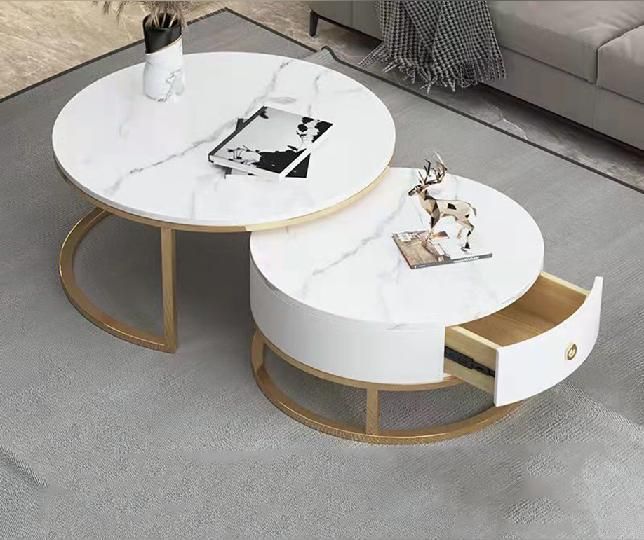 Modern Sintered Stone Round Luxury Coffee Tables