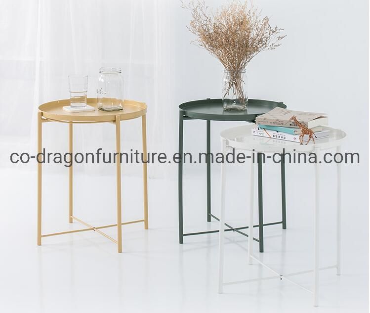 Home Furniture Metal Gold Stainless Steel Side Coffee Round Table