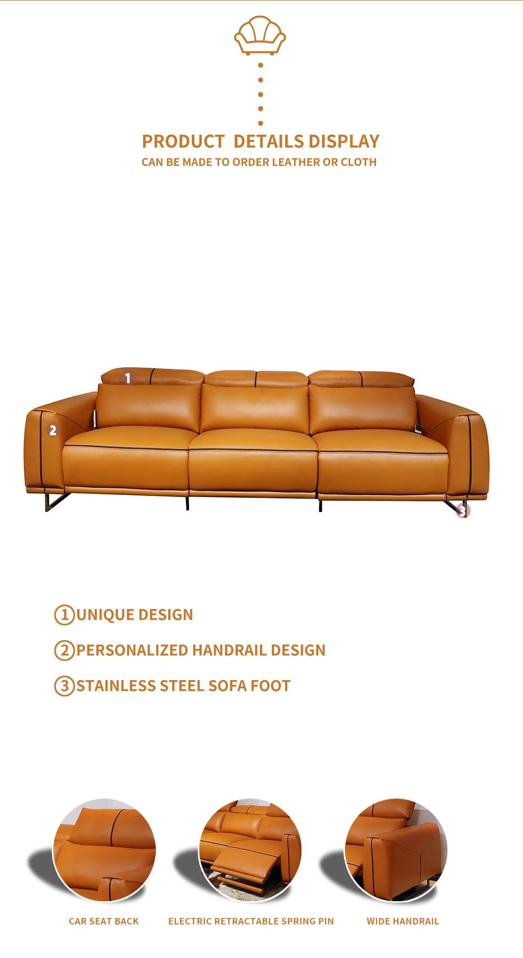 Hot Modern Minimalist Electric Sofa Recliner PVC Functional Sofa Bed Living Room Combination Sofa