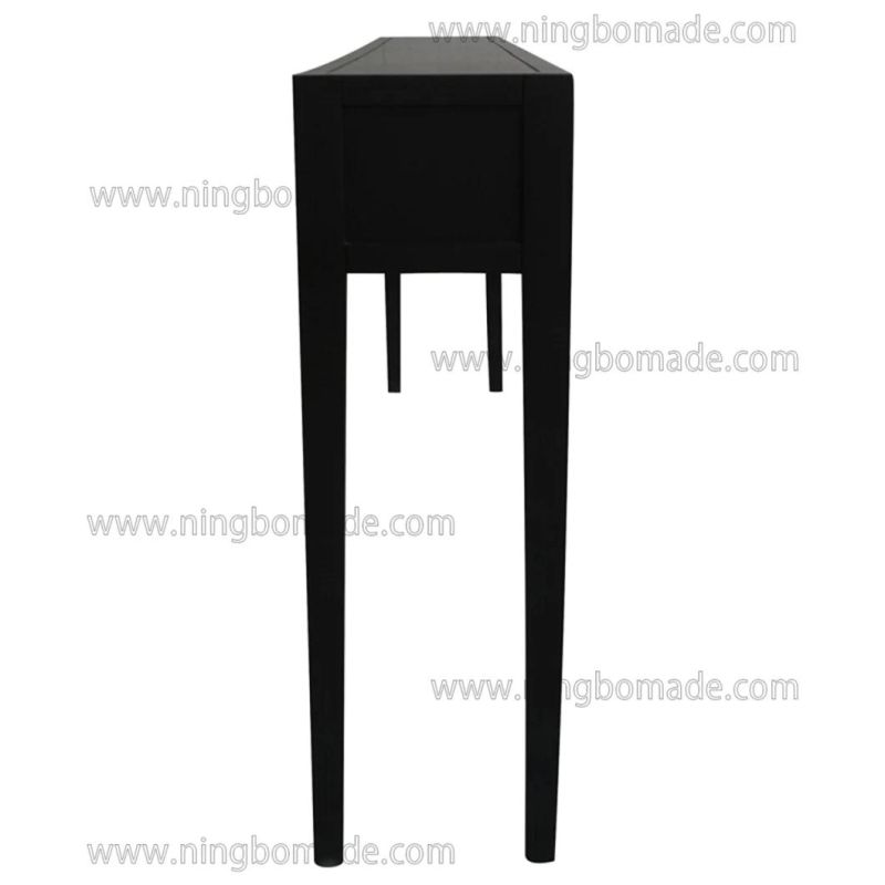 Classic Contemporary Interiors Furniture Black Poplar Wood Console Table