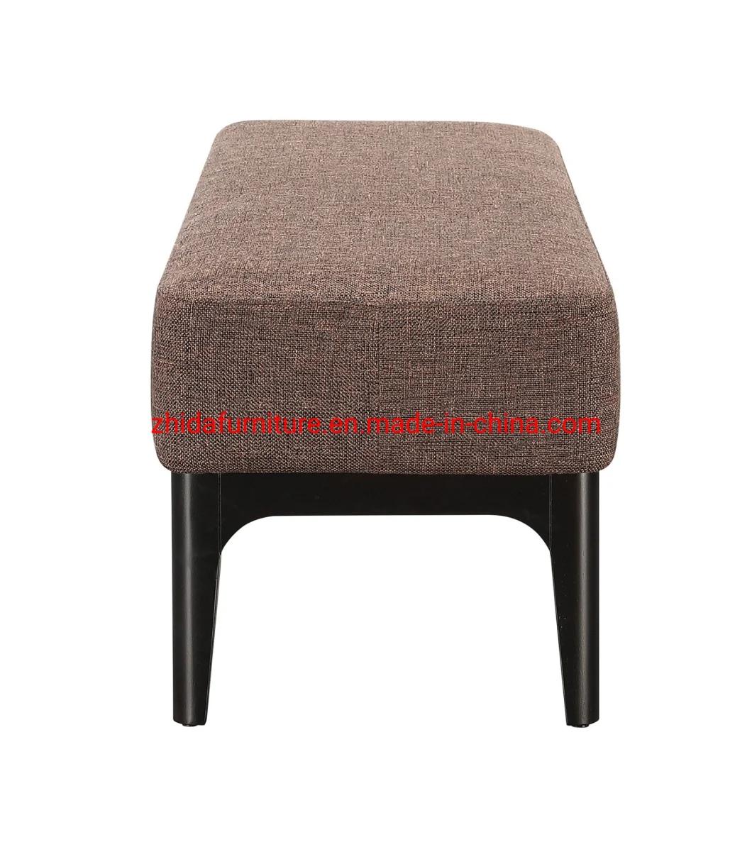 Modern Bedroom Stool Wooden Home Furniture Hotel Stool with Fabric Cover