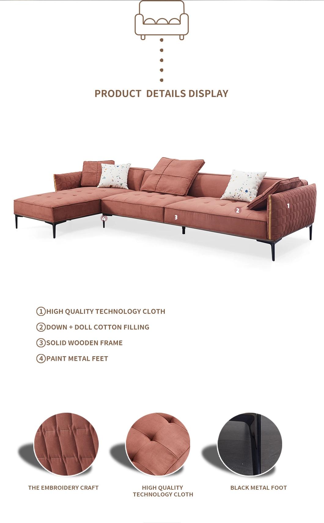 High-End Sectional Science and Technology Cloth Sofa Home Furniture