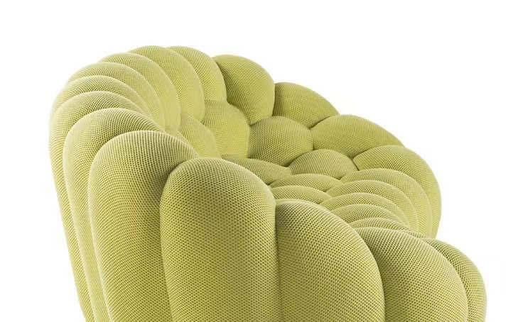 Modern Double Seater Honeycomb Fabric Bubble Soft Sofa Couch