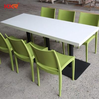 Solid Surface Stone Square Dinner Table for Restaurant Room