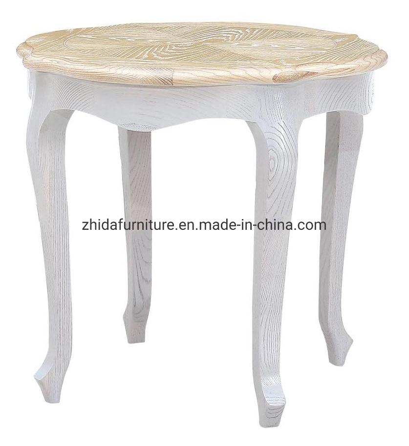 Hotel Furniture Antique Style Round Shape Wooden Coffee Side Table