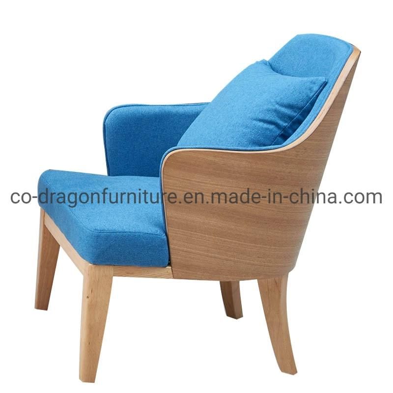 2021 Modern Furniture Wooden Frame Fabric Leisure Dining Coffee Chair