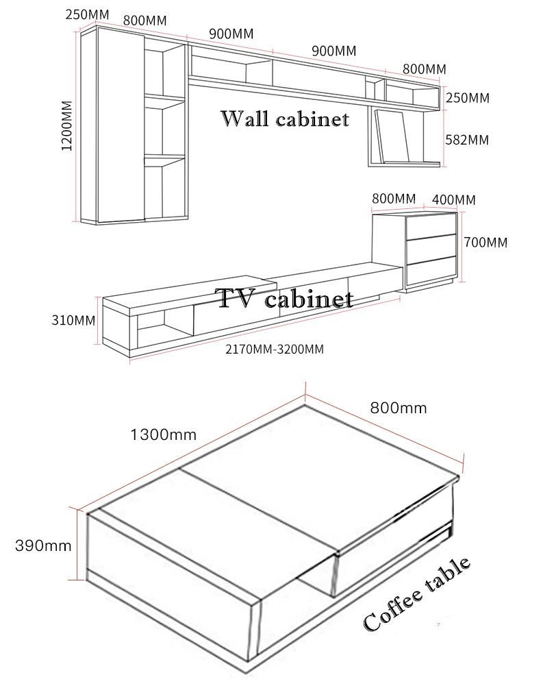 Excellent Quality Wooden TV Cabinets Side Wall Table Cabinet Long Tables MDF Hotel Furniture TV Stand