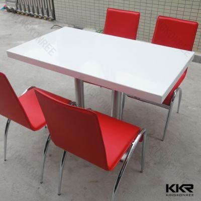 Dining Table White Solid Surface Long 4 Seaters Dining Tables