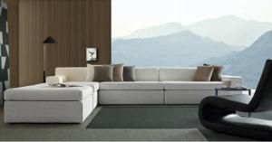 Home Furniture Italy Modern L Shape Sectional Fabric Corner Sofa