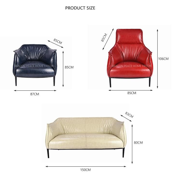 Europe Designer Furniture Leather Armchair