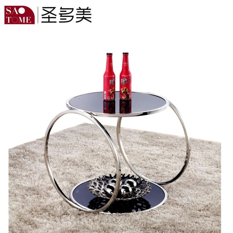Side Table, Square Black Modern Home Decor Living Room Coffee Tea End Table