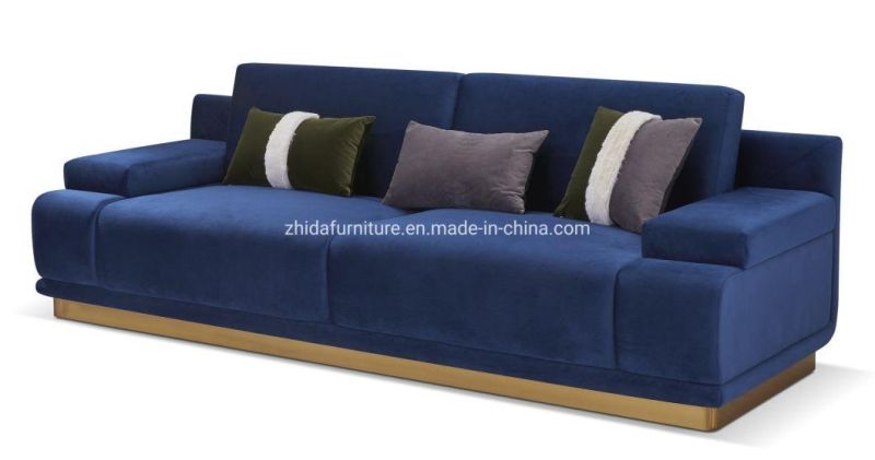 Luxury Home Furniture Comfortable Velvet Living Room Fabric Sofa