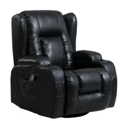 Luxury European Style Modern Living Room Massage Sofa Big Size PU Leather Manual Recliner Chair Home Office Furniture