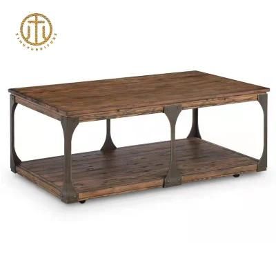 Classical Solid Wood Modern Industrial Rectangular TV Cabinet