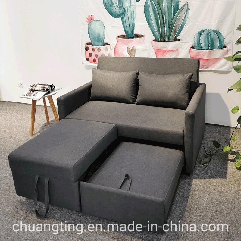 Dark Grey Double Seat Sofa Cum Bed New Design Sofabed