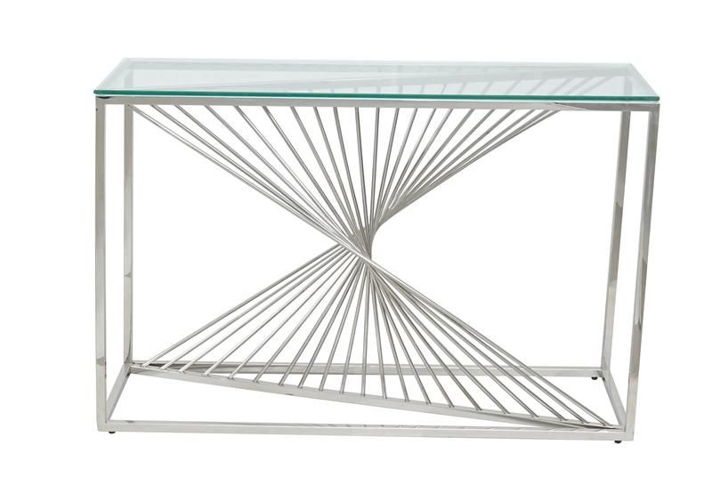 Home Furniture Living Room Sets Luxury Metal Console Modern Mirrored Hallway Table for Sale