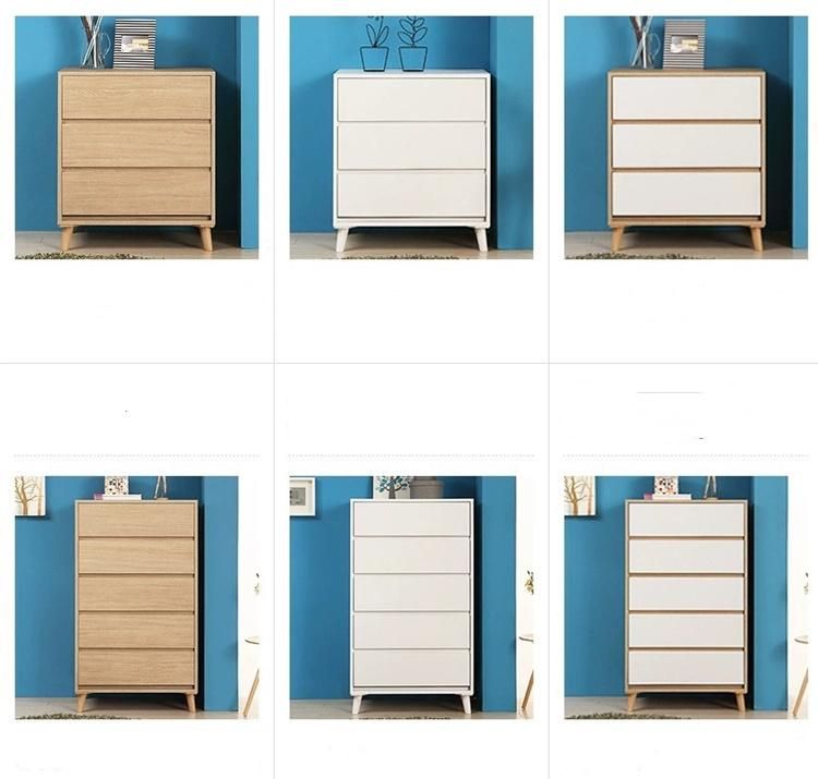 Cheap Grey Home Furniture Wooden Side Cabinet 3 Drawer Chest of Drawer