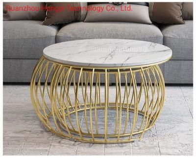 Nordic Style Console Tables Modular Design Round Center Tea Table Extendable Rock Slate Coffee Table