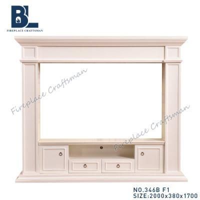 Modern Simple Design Wooden TV Stand Living Room Furniture Fireplace 346b