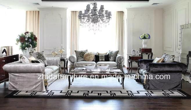 Luxury Classical Living Room Furniture Fabric Sectional Sofa