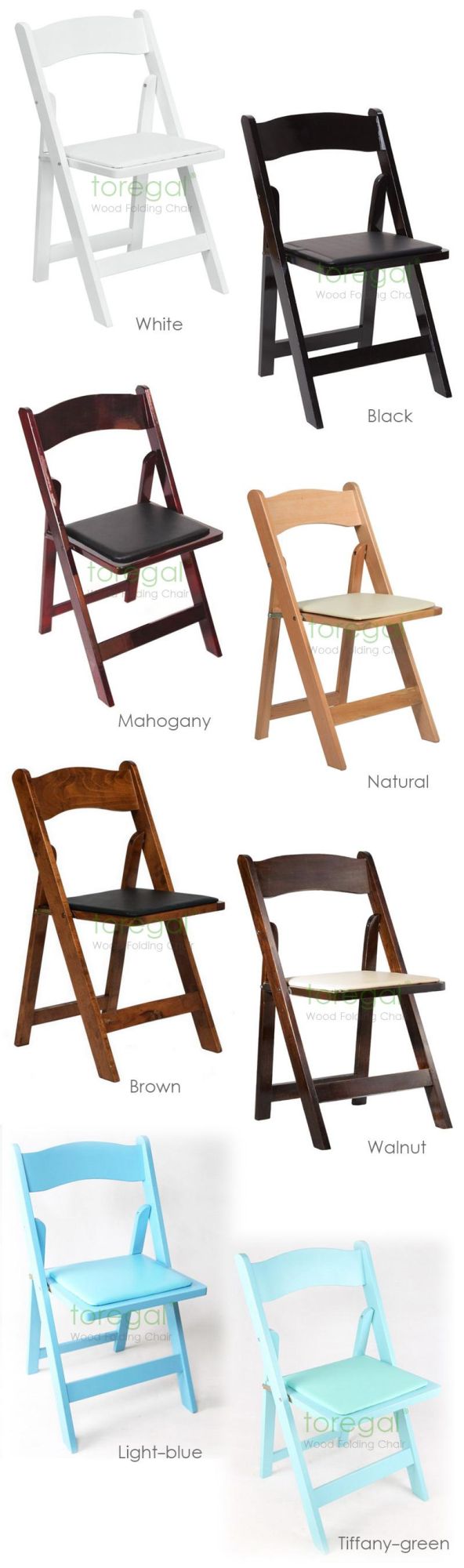 Colorful Wood Wedding Folding Dining Banquet Chair for Rental