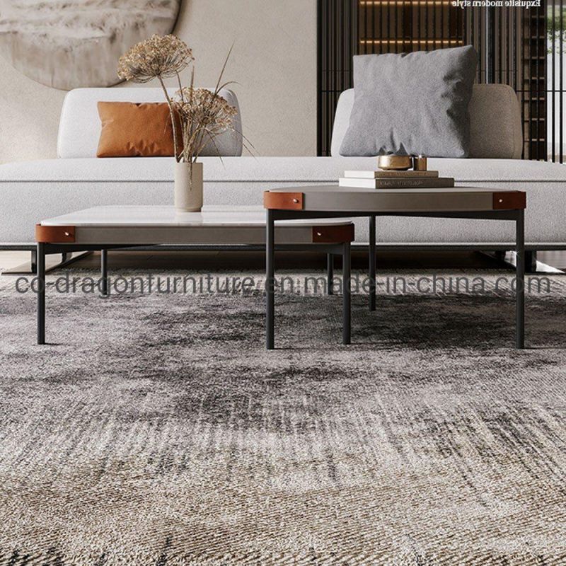 Fashion Steel Coffee Table with Marble Top for Home Furniture