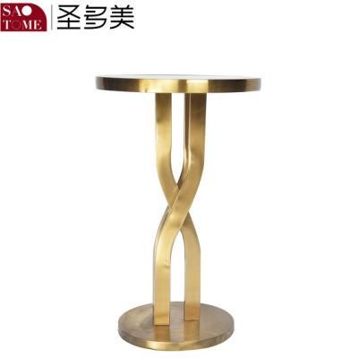 Modern Hot Selling Hotel Living Room Furniture Black Glass Round End Table