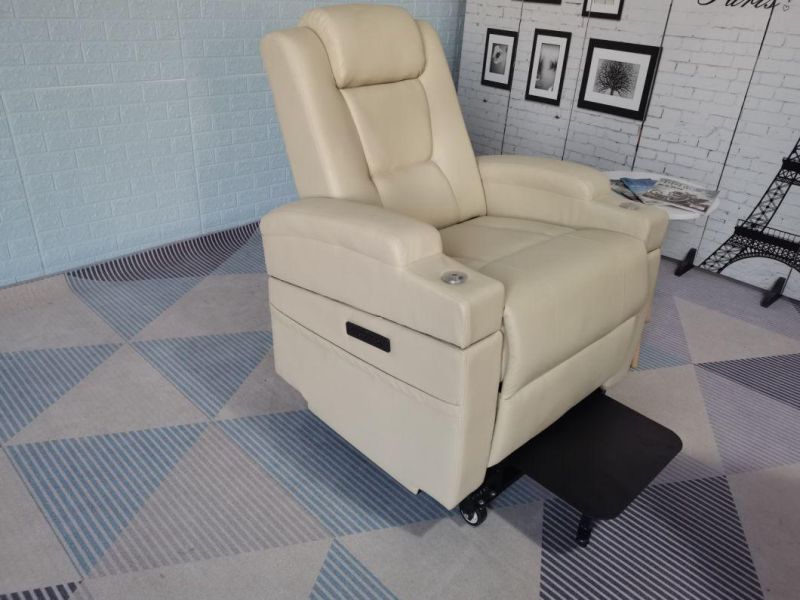 Jky Furniture Leather Power Electric Lift Chair with Heating and Rolling Massage