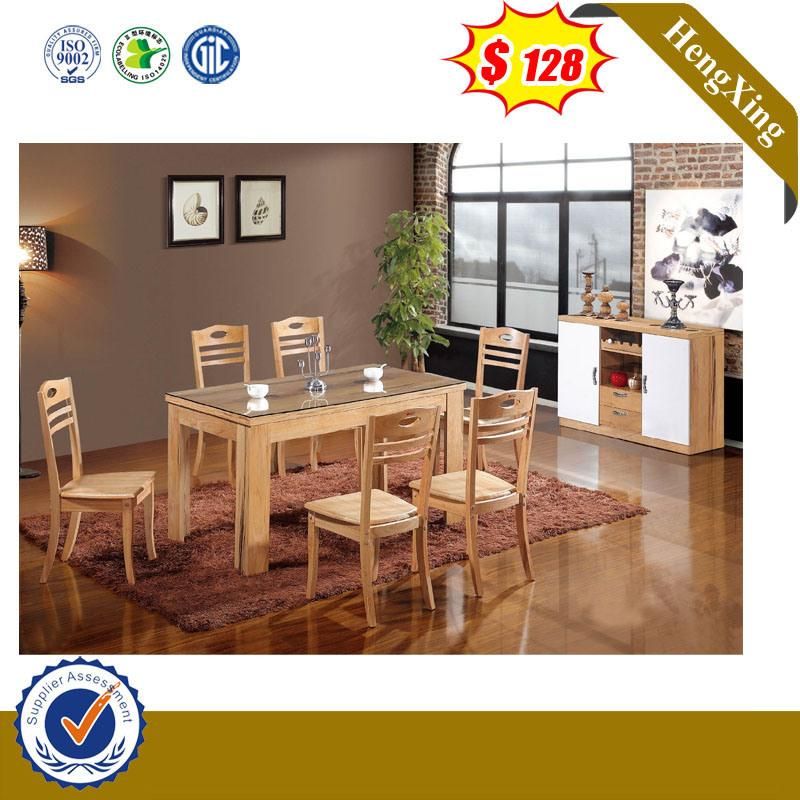 Foshan Factory Wooden Home MDF Dining Tables Chairs Set Desk Living Room Furniture Dining Table