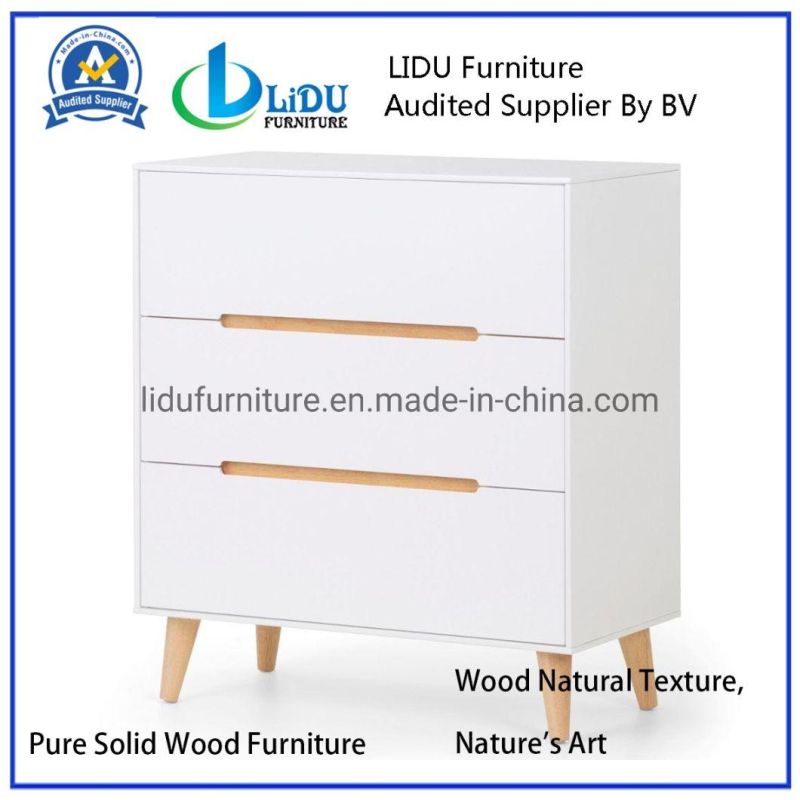 Drawer Wood Small White Corner Storage Cabinet with Drawers