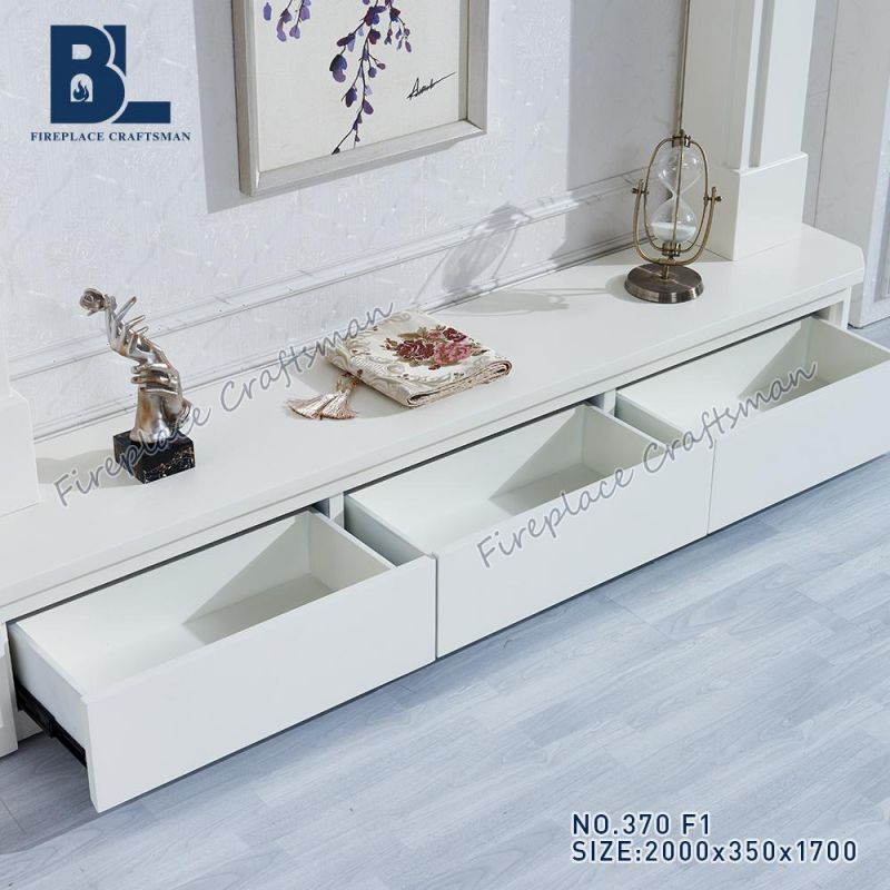 Industrial Modern Design White MDF Console storage Tb Unit Stand with Drawers for Living Room Furniture