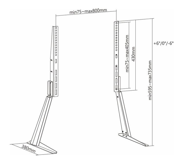 Minimalist Style Adjustable Tabletop TV Stand with Good Quality