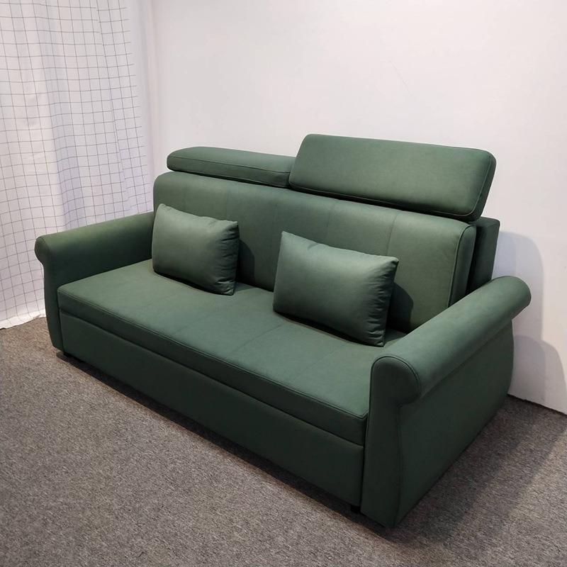 Green Color Sofa Bed with High Quality Technology Cloth Various Usage for Living Room