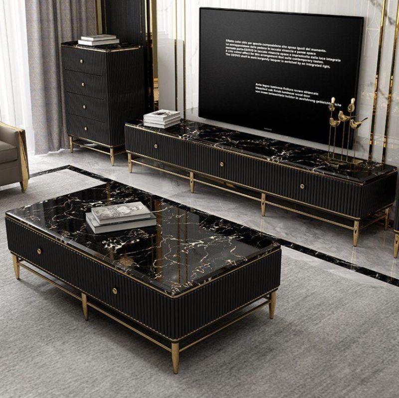 2021 New Nordic TV Cabinet Tea Table Combination TV Cabinet