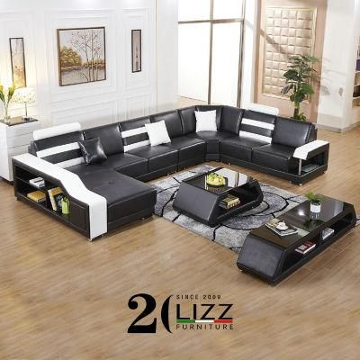 China Special Fashion Design U Shape Sofa Real Leather Furniture for Luxury House