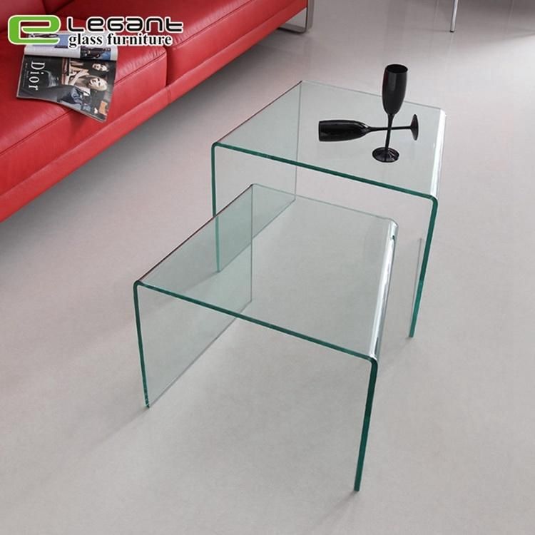 Modern Furniture Clear Tempered Glass Top Center Coffee Table