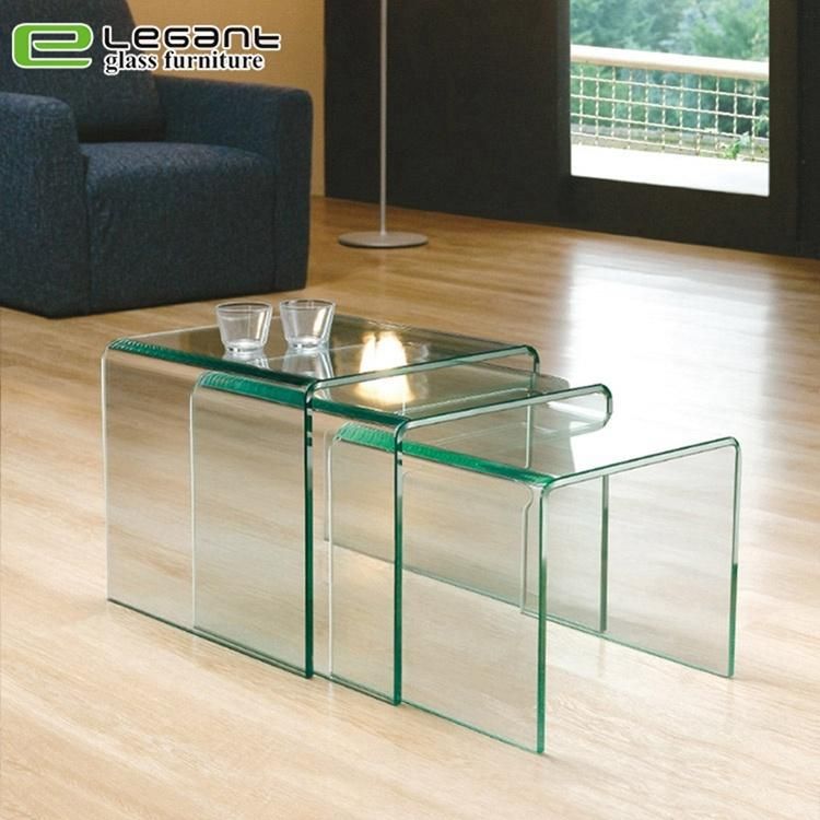 Modern Furniture Nest Glass Side Table