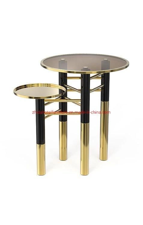 Metal Round Coffee Table Modern Center Table Sofa Table