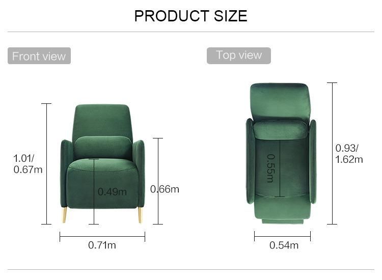 Linsy High Back China Seat Manual Recliner Sofa with Armrest