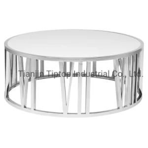 High Quality Dubai Italian Modern Black Luxury Marble Top Gold Tea Center Coffee Table Round Living Room Steel Design Nordic