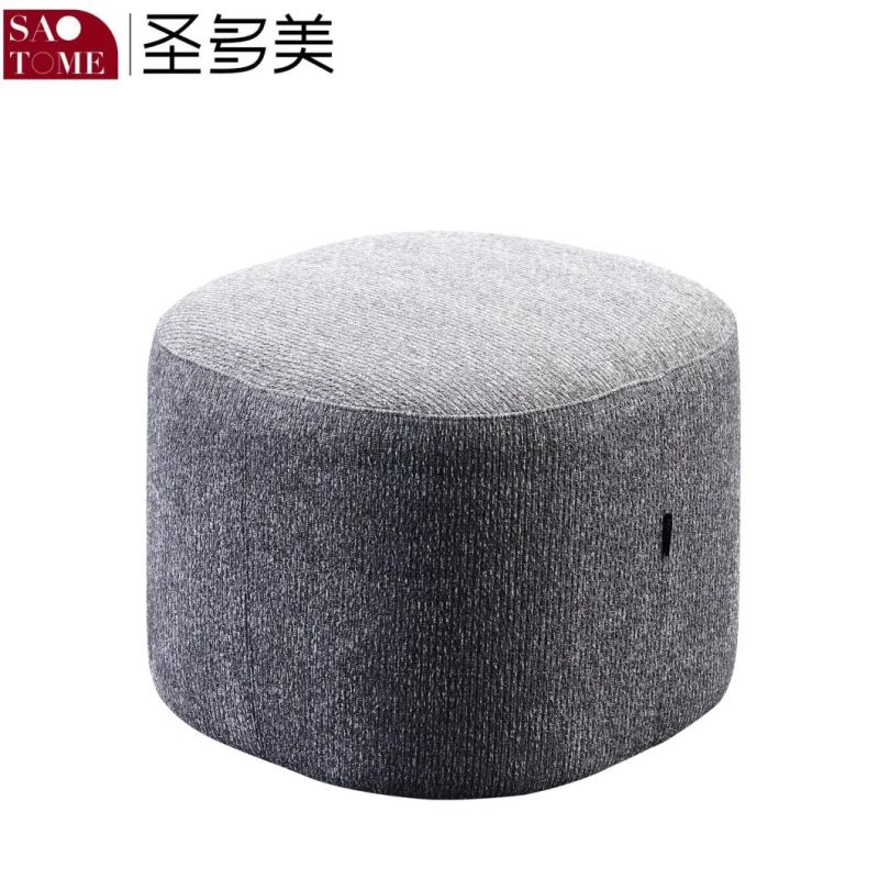 Modern Hotel Living Room Furniture Gray White Cloth Square Pedal