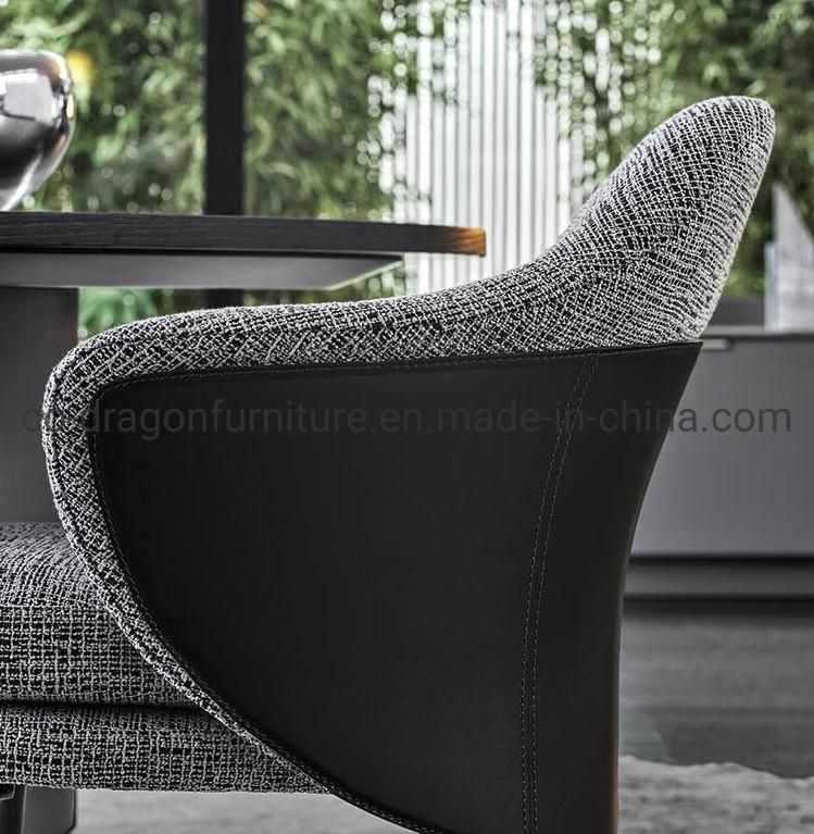 Modern Home Furniture Simple Leather Fabric Lounge Chair with Arm